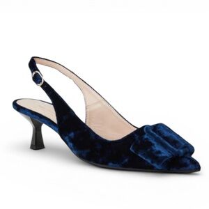 Bruno Magli Morena Blue Velvet Bow Slingback Pump | 38 (8)